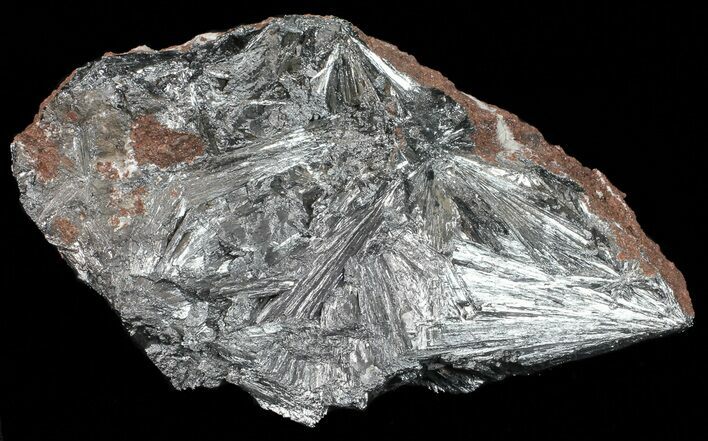 Metallic, Radiating Pyrolusite Cystals - Morocco #56960